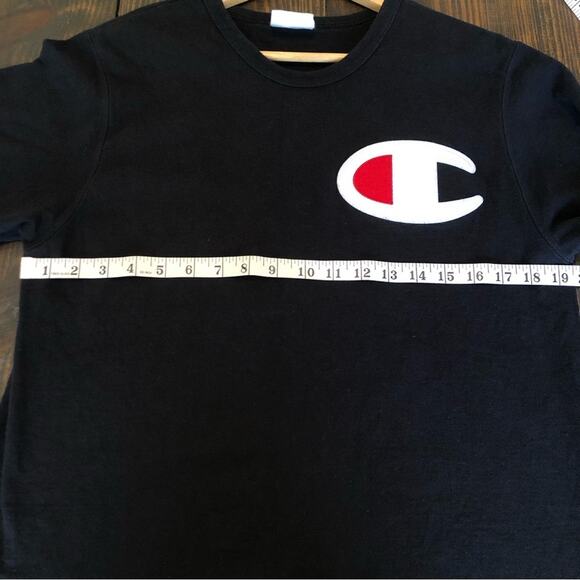 Vintage Champion Shirt Womens Large Embroidered Patch Logo Streetwear Y2K Retro - Picture 6 of 7